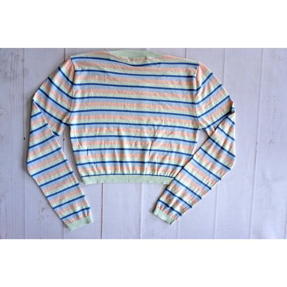 Zara Women Multicolor Striped Crop Top – Size L - Picture 2 of 6